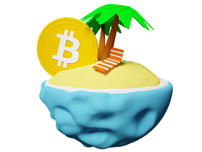 Bitcoin Beach 3D Asset