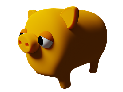 Bitcoin Piggy Bank 3D Asset 3d 3d asset 3d model 3d modeling 3d rendering bank bitcoin blender design piggy