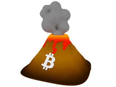 Bitcoin Volcano 3D Asset