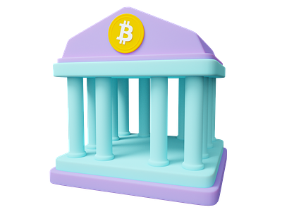 Bitcoin Bank 3D Asset 3d 3d asset 3d model 3d modeling 3d rendering bank bitcoin blender design