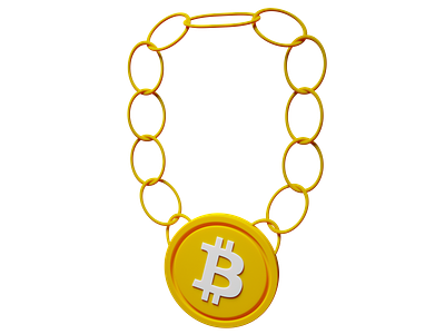 Bitcoin Gold Chain 3D Asset