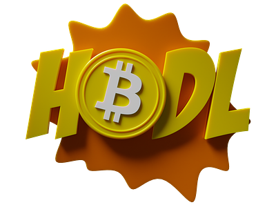 Bitcoin HODL 3d 3d asset 3d model 3d modeling 3d rendering bitcoin blender crypto design hodl illustration
