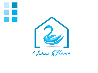 Swan Home Logo design graphic design home home logo illustration logo logodesign swan swan logo vector wordmark