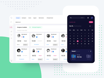 HR Portal Web App for Employee Tracking Combined adobexd branding creative cuberto design illustration interface interfacedesign minimal ui ux