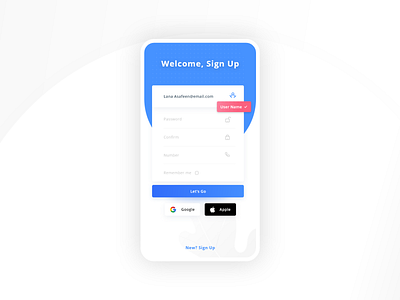 Sign up page adobexd app branding creative design illustration minimal mobile app design ui ux