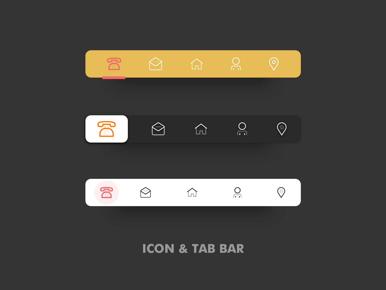 Tab Bar & Icon Design Ui kit by Sabeel Shaikh on Dribbble