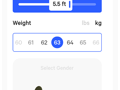 Gym Sign up app for weight and height measurement by Sabeel Shaikh on  Dribbble