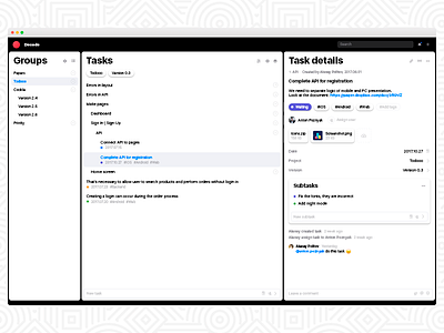 Todooo: Updated Workspace details editor form interface ios 11 minimal project manager task to do ui ux web