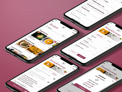 Dinner Plans - UI Mobile Design cooking ingredients recipe app ui ui design user experience ux