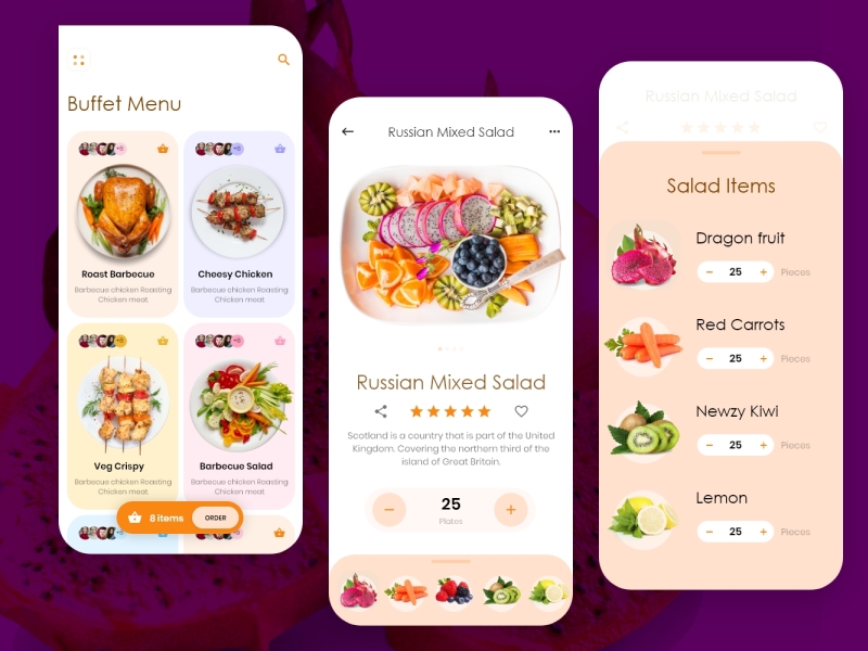 Buffet Menu - Food App by smartData Enterprises (I) Ltd on Dribbble