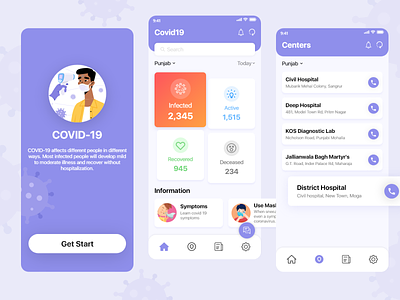 COVID 19 adobexd app artist cases centers clean cleandesign concept conceptdesign contact covid19 design health healthcare hospital nearby notification ui ux uxdesign