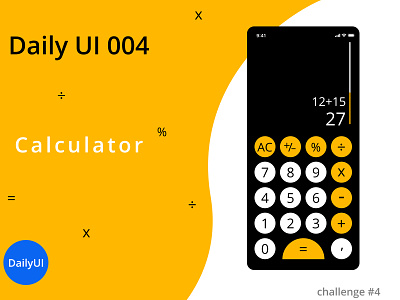 My version of the calculator daily 100 challenge dailyui design figma minimal ui ux