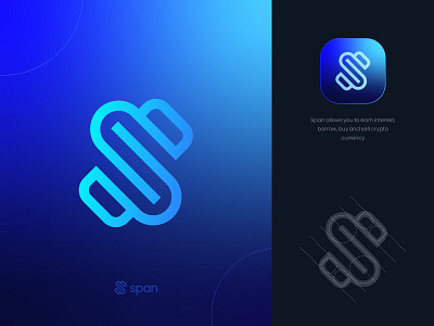 Span Crypto logo abstract crypto currency logo logo design logo mark