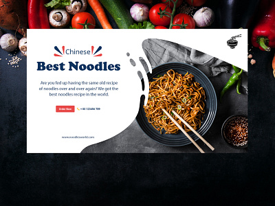 A noodles restaurant chinese food design fastfood illustration restaurant uidesign uiux web web design