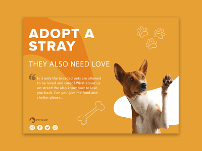 Adopt a stray adopt design dog stray animals ui web design webdesign webdesigner