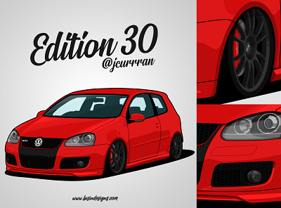 Edition 30 / Golf Mk5 GTI car design golf gti illustration mk5 porsche volkswagen