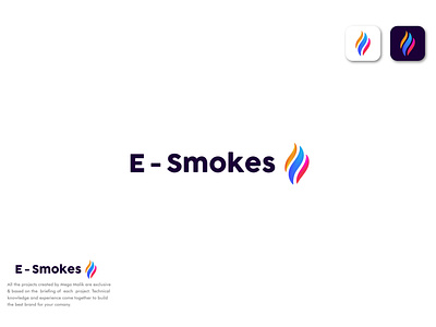 Gradient Smoke Logo - Colorful logo design