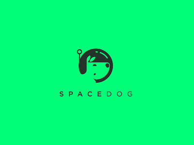 Dog logo - Negative Space logo design