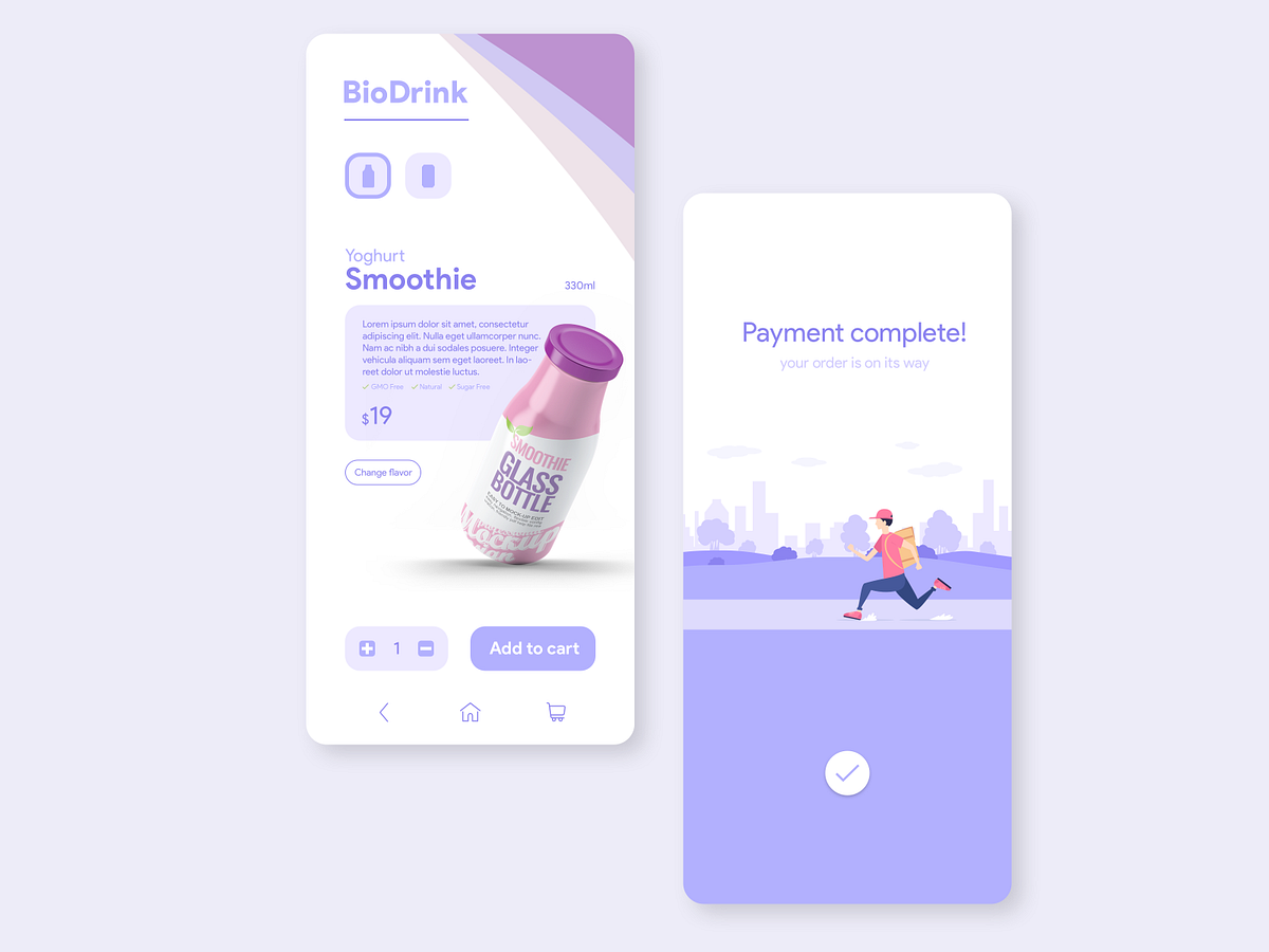 Healthy drink shop app by Szymon Wiśniewski on Dribbble