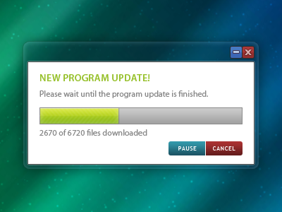 Program update window