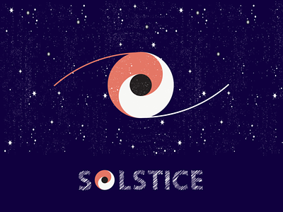 Staring Solstice design eye fest flat icon logo logo design minimal moon staring stars sun sunset typography vector