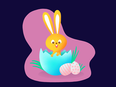 Somebunny loves you! animal branding character cute animal design easter bunny easter egg illustration minimal