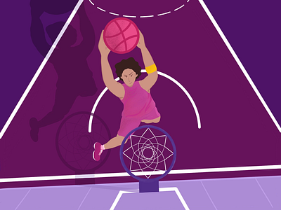 The dunk basketball debut shot dunk illustration pixelated player procreate raster slam dunk sports