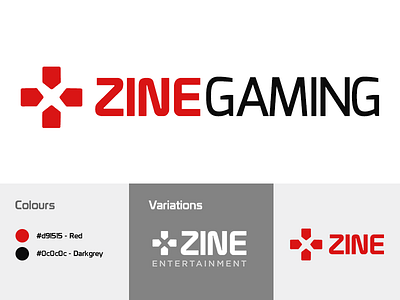 ZineGaming Logo Design black design gaming gaming logo logo red white zine zinegaming