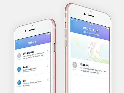 Parcels - iOS Parcel Tracking app concept design