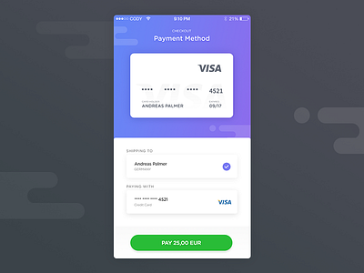 Credit Card Checkout Page - 002 app card checkout credit creditcard dailyui payment paypal ui ux visa