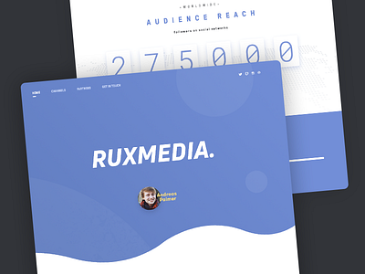 RuxMedia Landing Page flat flat design landing landing page material ui ui ux ux webdesign website