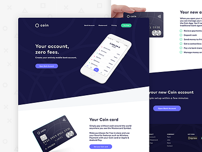 Coin - Financial Website Landing Page