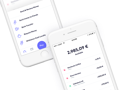 Coin Banking App app banking coin finance fintech ios mastercard money payment ui uix ux