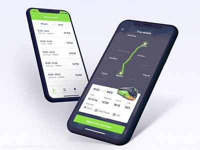 FlixBus App Redesign Concept - 002 app debut dribbble flixbus iphone iphone x map navigation search travel ui ux