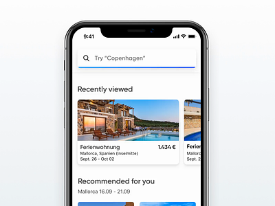 Search bar Interaction 🕵️ ai animation app dailyui design engine flat interaction ios iphone search search bar sketch travel ui uix ux