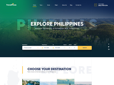 Travel Agency Web Design Concept agency clean design philippines template tour travel travel agency tropical uidesign webdesign website