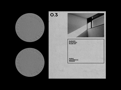 The Box abstract brutalism design embossed geometric graphic graphic design grayscale minimal monochrome photography photoshop poster poster a day poster art poster design simple type typeface typography