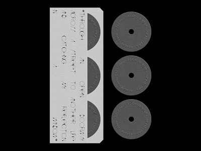 Disk black and white brutalism design emboss graphic graphic design grayscale minimal monochrome photoshop poster poster a day poster art poster design print print design simple type typeface typography