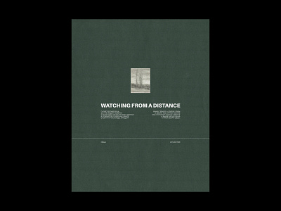 Watching From A Distance design graphic design minimal photoshop poster poster art poster design print print design simple