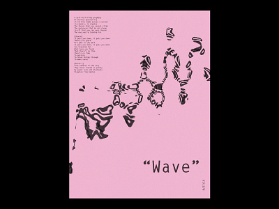 Wave abstract design fonts graphic graphic design illustration illustrator minimal photoshop pink poster poster a day poster art poster design radiohead simple thom yorke typogaphy typography art vector