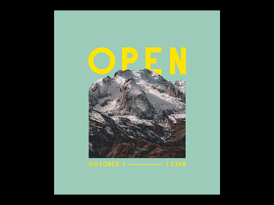 Open design graphic graphic design graphicdesign illustrator modern mountains photography photoshop poster poster a day poster art poster design posters print print design simple typeface typography yellow