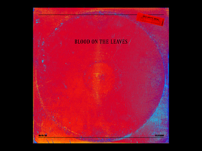 Blood On The Leaves album art blue bright colors design graphic graphic design graphicdesign kanyewest modern photoshop poster poster a day poster art poster design print print design red type typeface typography