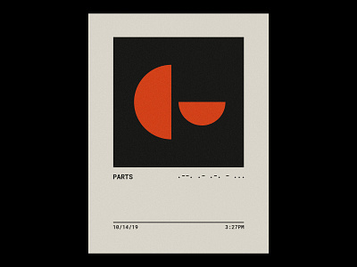 Parts art deco bauhaus design geometric geometric design geometry illustration minimal orange poster poster a day poster art poster design print print design retro simple typeface typography vintage