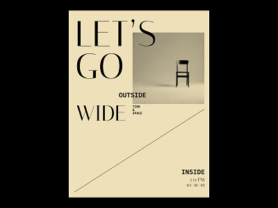 Let's go art deco art print beige design fonts minimal minimalist photography photoshop poster poster a day poster art poster design posters print print design simple simplicity typeface typography