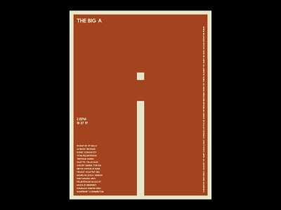 The Big A art print art prints design font design geometric graphic graphic design illustrator lettering minimal photoshop poster poster a day poster art poster design print print design simple typeface typography