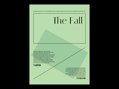 The Fall art print design font geometric graphic graphic design green illustration minimal photoshop poster poster a day poster art poster design print print design simple type typeface typography