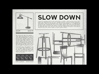 Slow Down design graphic graphic design illustration minimal monochrome photography photoshop poster poster a day poster art poster design print print design retro screen print simple type typeface typography