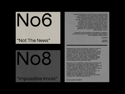 "Not The News"  |  "Impossible Knots"