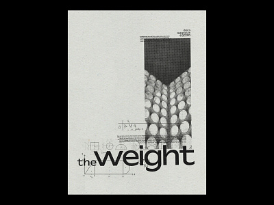 The Weight bitmap design graphic graphic design minimal monochrome photography photoshop plakat poster poster a day poster art poster design posters print print design simple type typeface typography