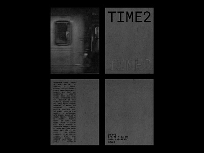 Time 2 design embossed graphic graphic design gray grayscale minimal monochrome photography photoshop poster poster a day poster art poster design print print design simple type typeface typography